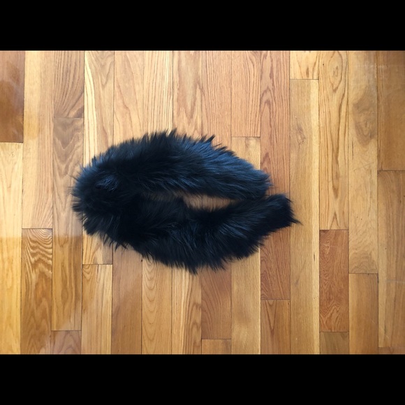 Real black fur collar 100cm - Picture 4 of 4